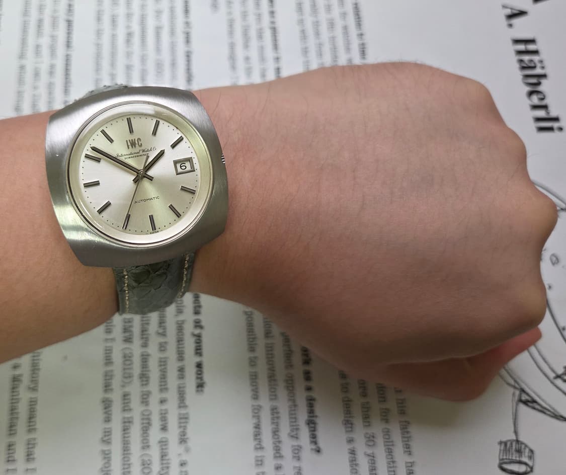 레어] 빈티지 IWC 샤프하우젠 UFO 점보 오리지널 실버판 오토매틱  상품이미지8