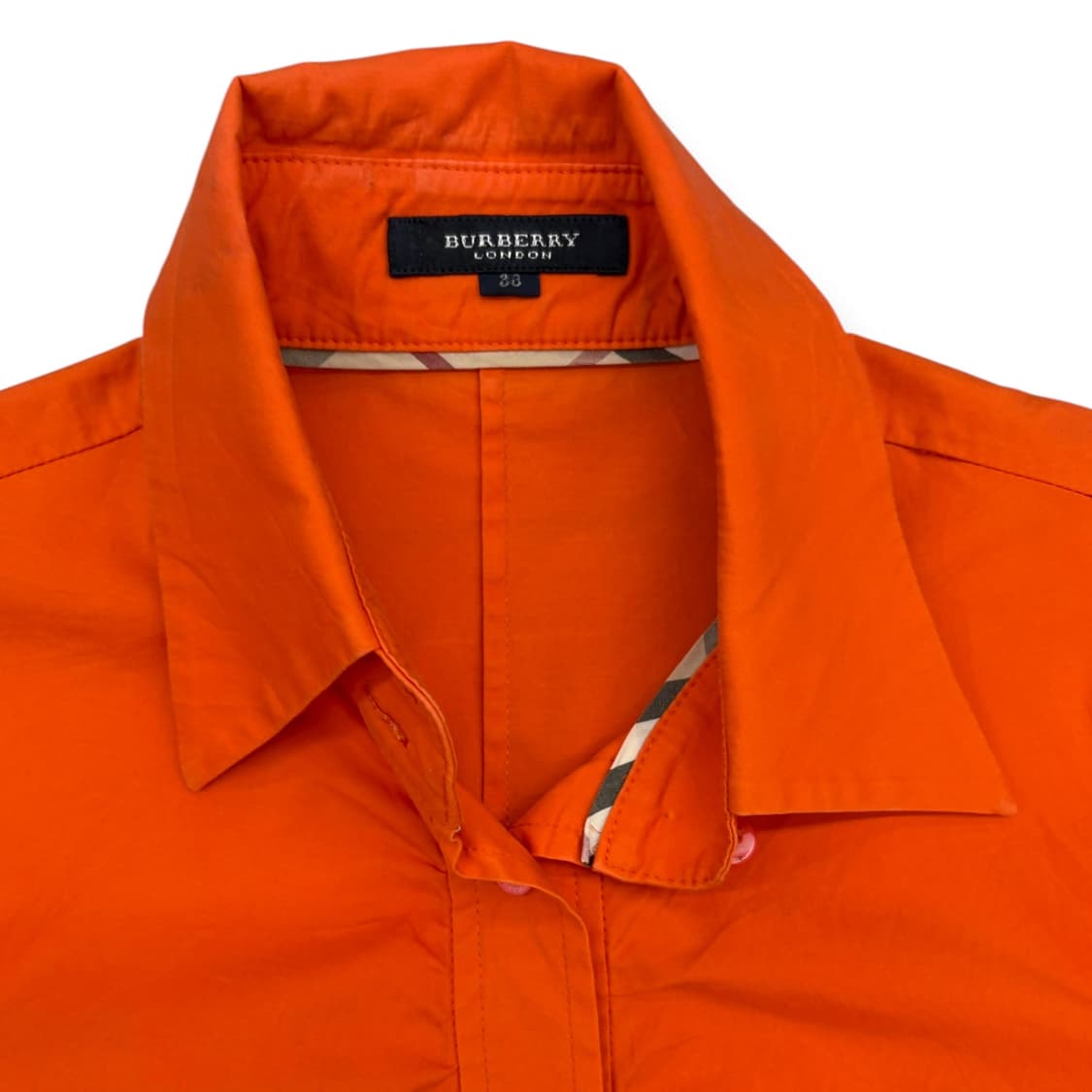 [ 38 ] 버버리 런던 오렌지 반팔 셔츠 상품이미지3