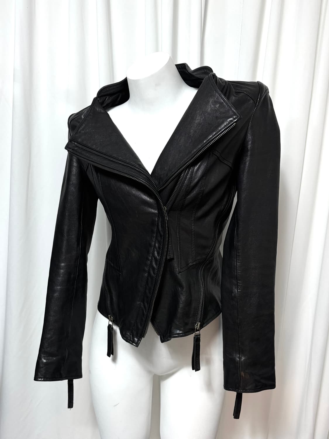 Black leather jacket 상품이미지3