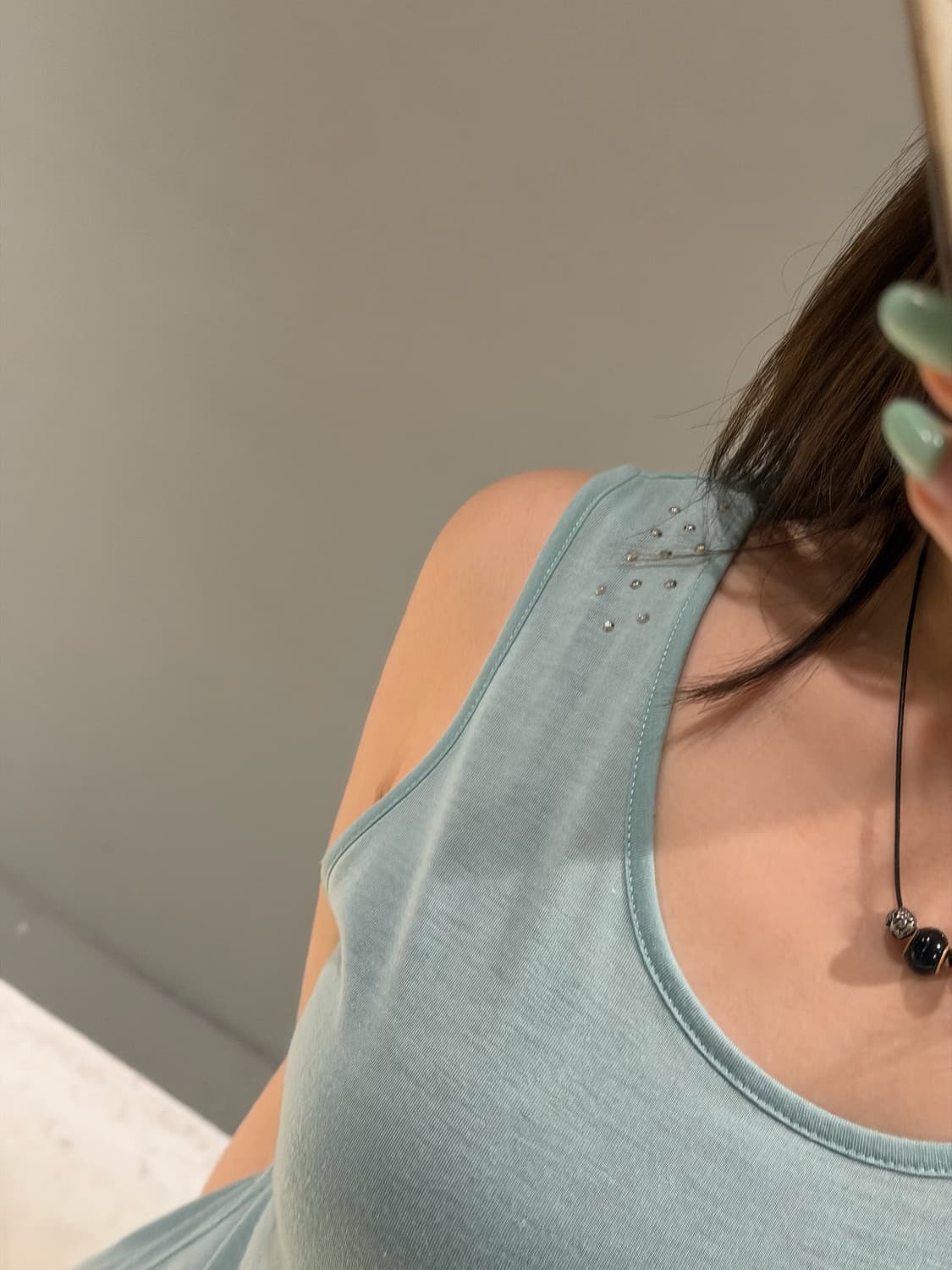 soft mint frill layered sleeveless 상품이미지5