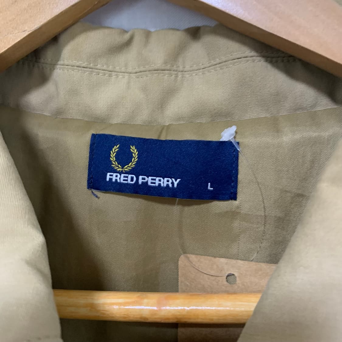 프레드페리 월계수 코치자켓 베이지 야상 자켓 트렌치 점퍼 L 상품이미지6