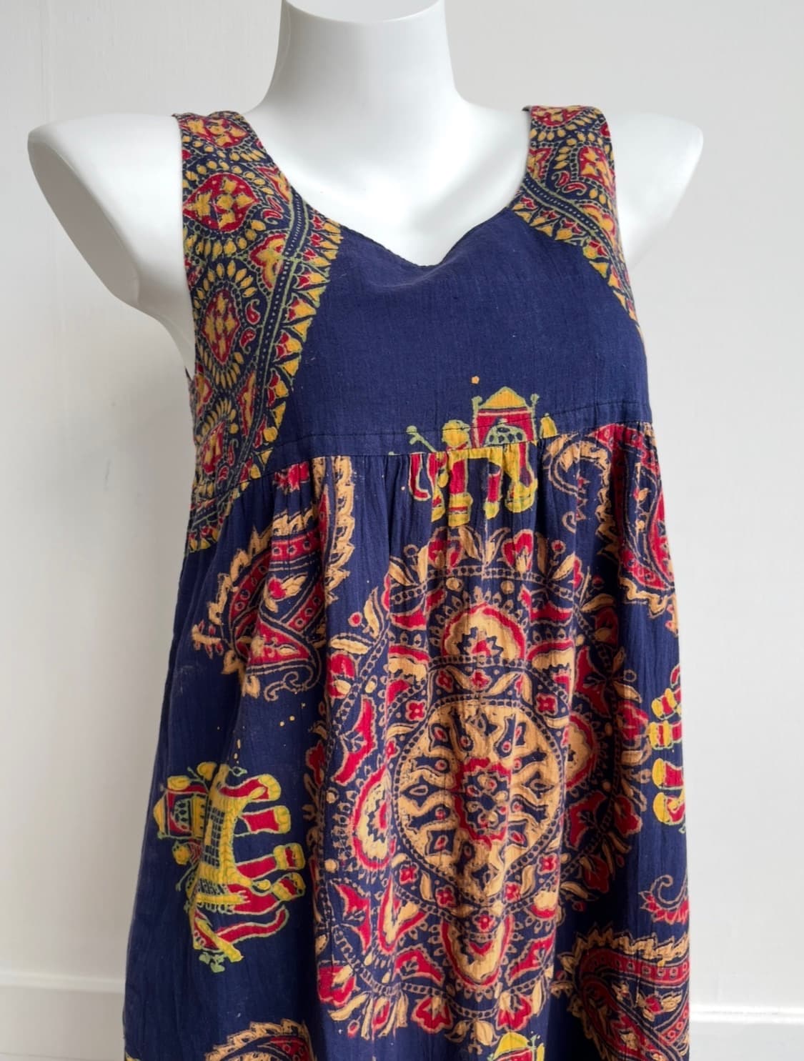 인디아 네이비 만다라 롱 원피스 상품이미지2