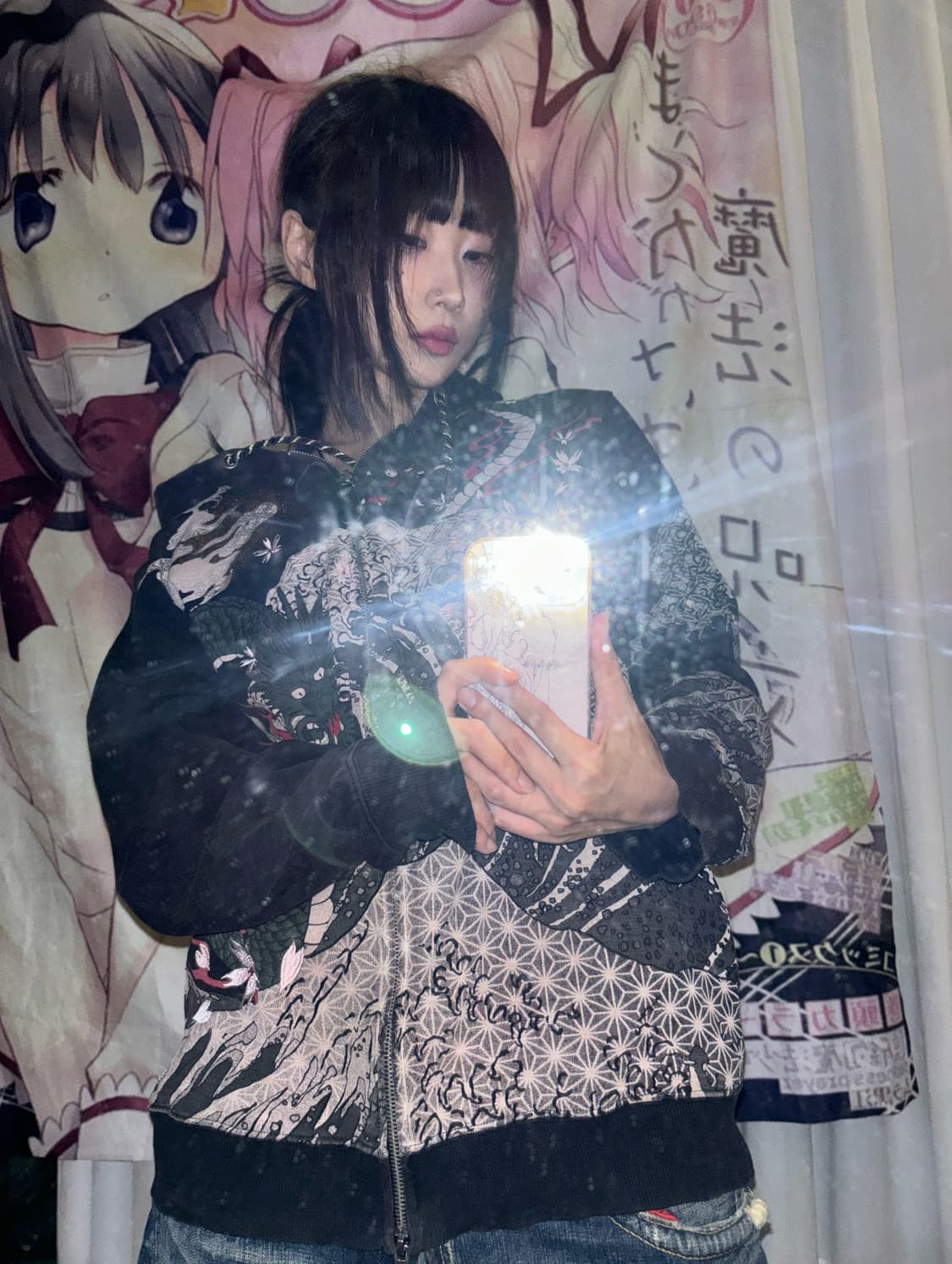 오리엔탈 드래곤 프린팅 후드집업 상품이미지1