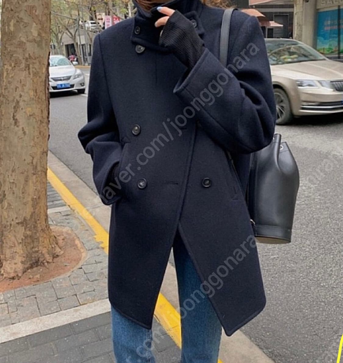 언더스탠딩 울 피코트 네이비 (울 90) 상품이미지4