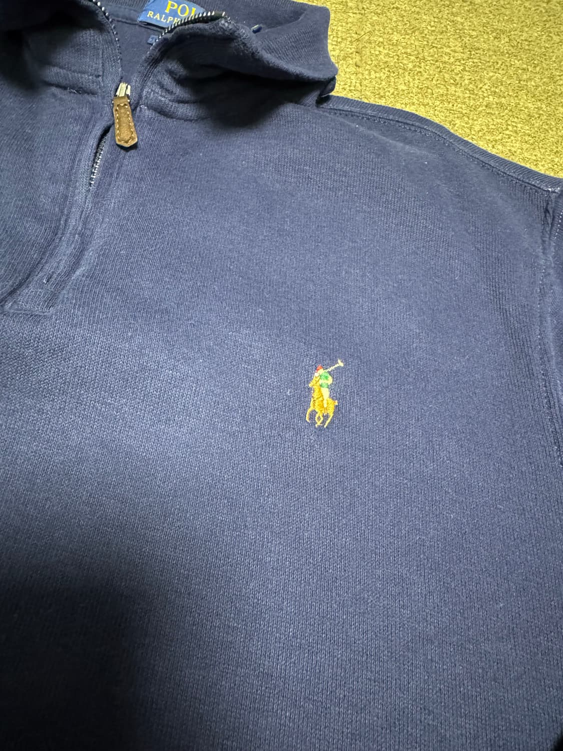 00‘s 폴로 네이비 반집업 니트 상품이미지4