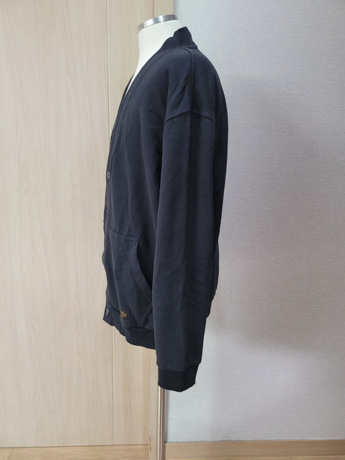 스파오 SPAO 남자 오버핏 가디건 XL 블랙 상품이미지5