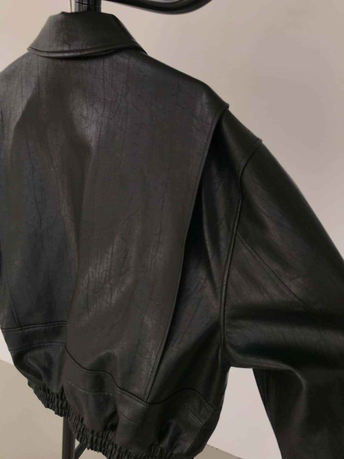 비건 레더 자켓 블랙 상품이미지3