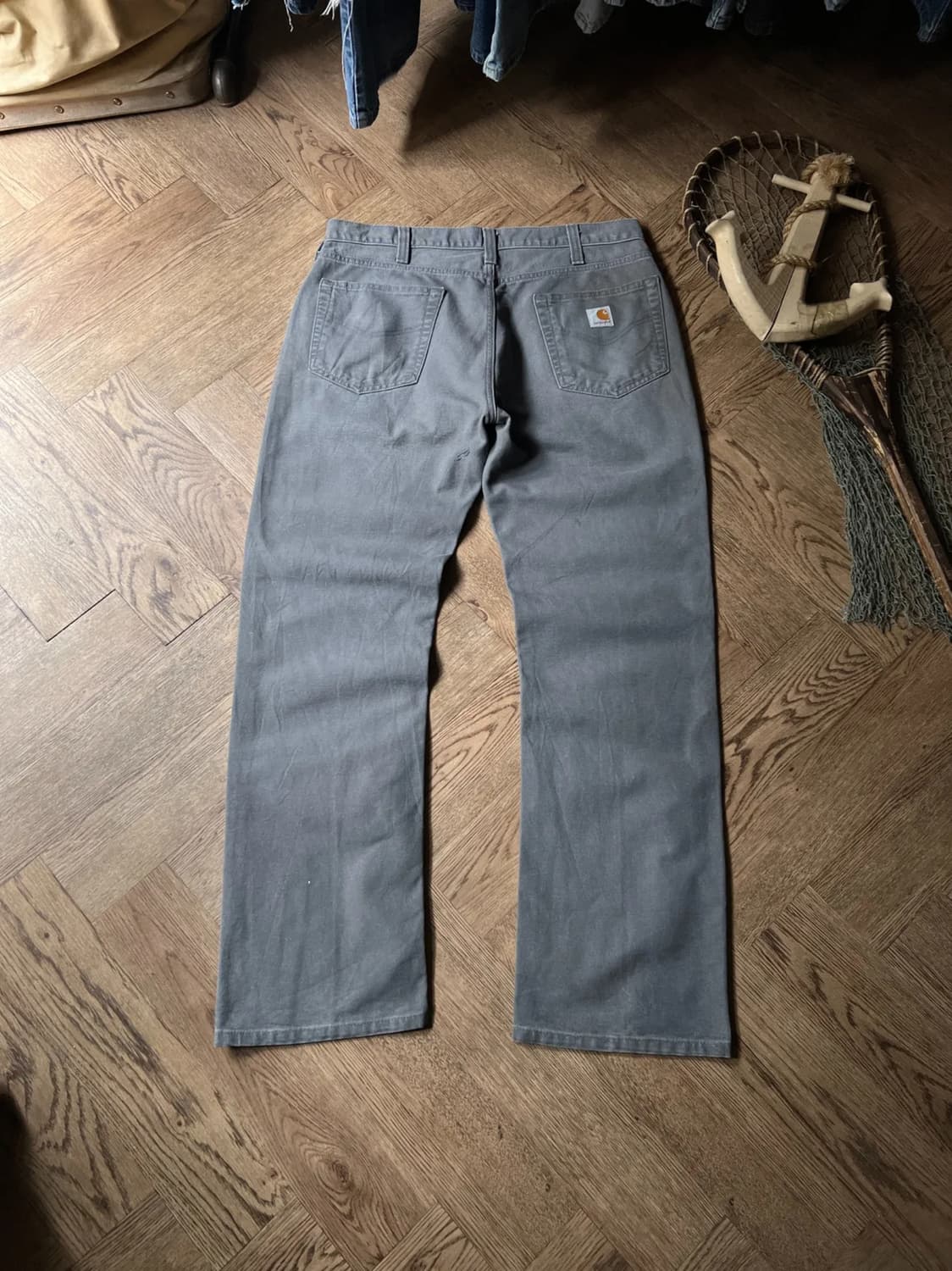 [34]칼하트 USA 릴렉스핏 차콜그레이 캔버스 워크 팬츠 상품이미지1