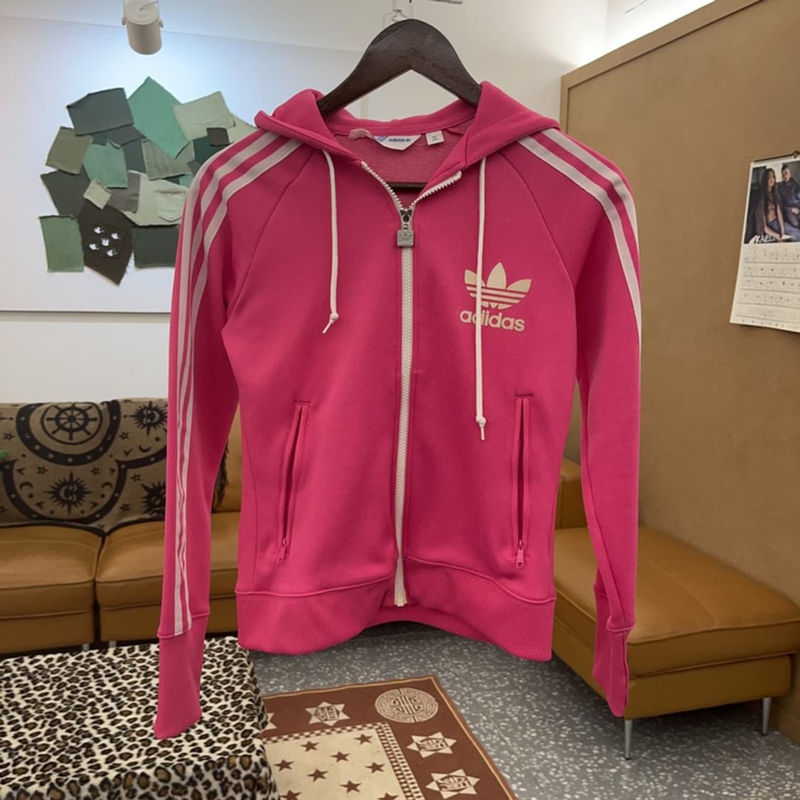아디다스 Y2K 레트로 00's 핫핑크 플락 후드 져지 90 C09207 상품이미지3