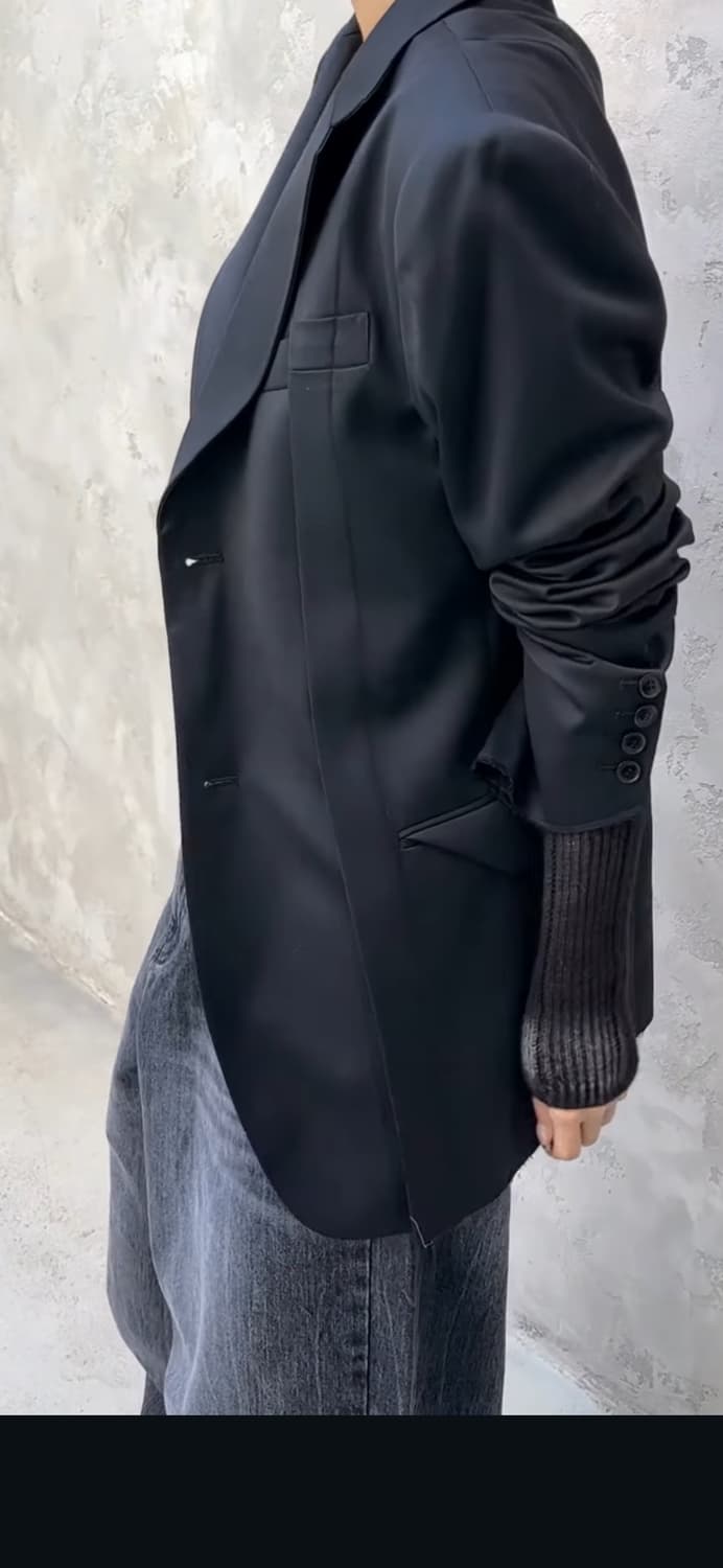 aego freedom lab 이고프리덤랩 실키 폴드 자켓 블랙 2 상품이미지3