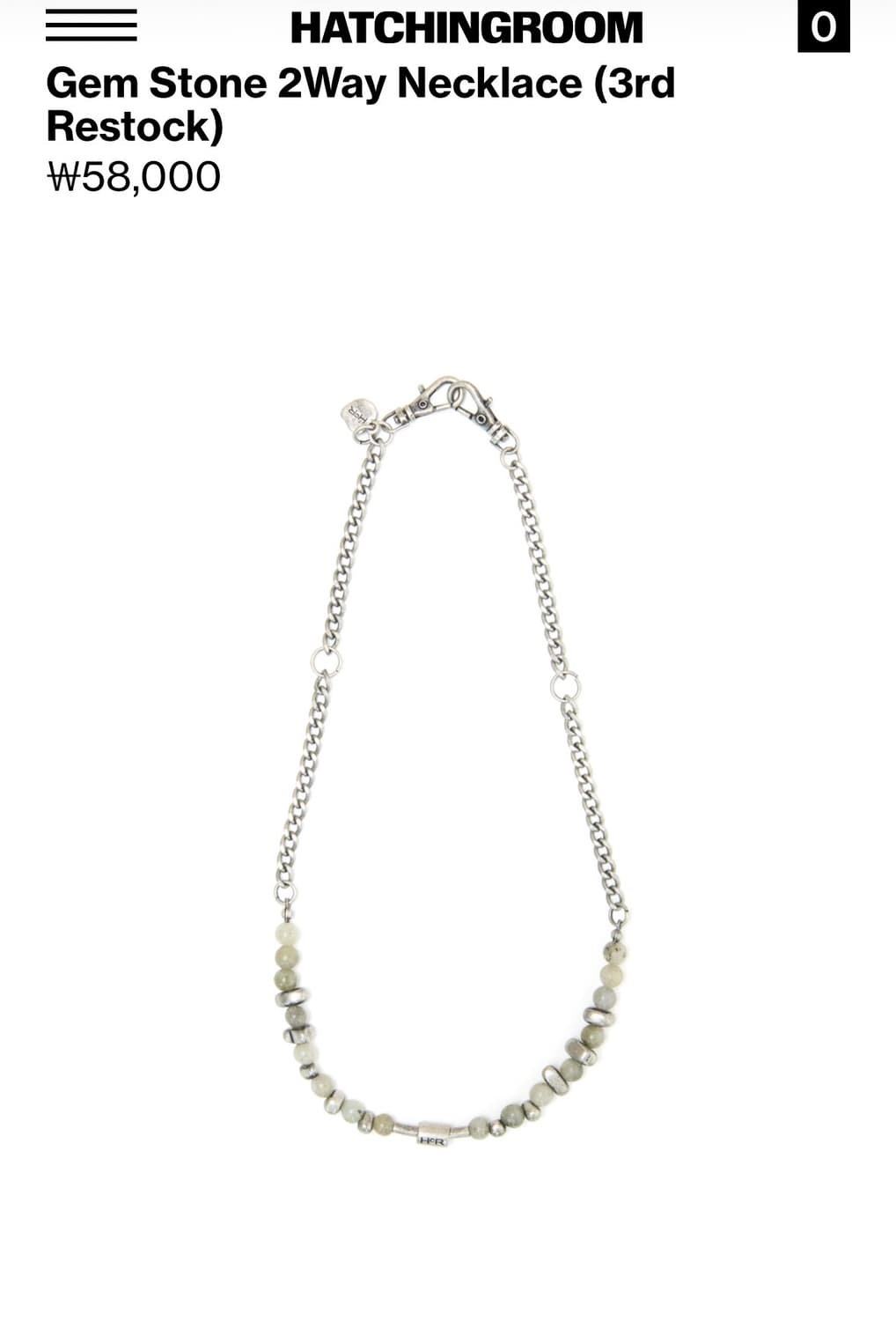 해칭룸 Gem Stone 2Way Necklace  상품이미지1