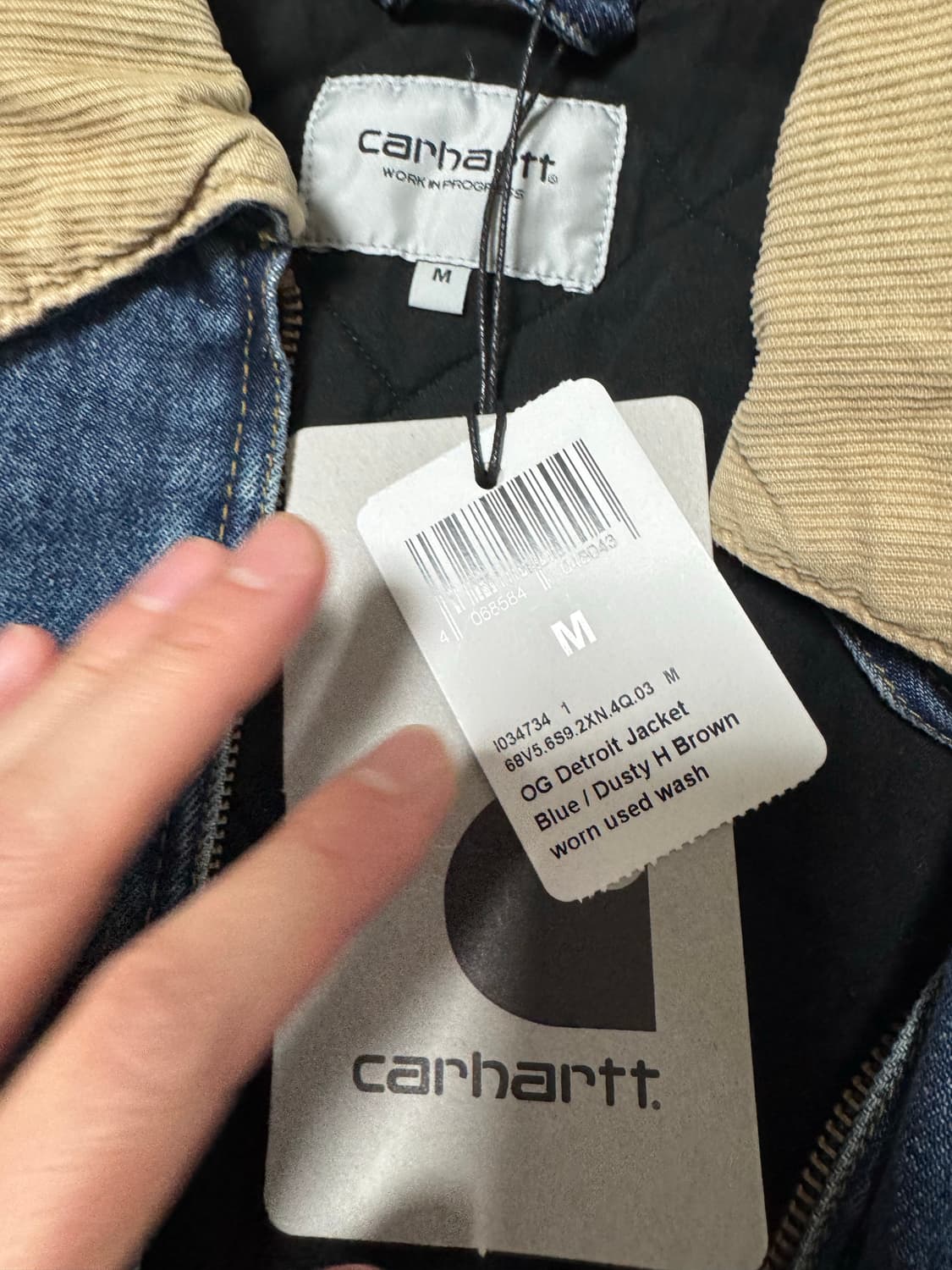 (새상품) 칼하트 디트로이트 자켓 블루/더스티 M, L사이즈 판매합니다 상품이미지6