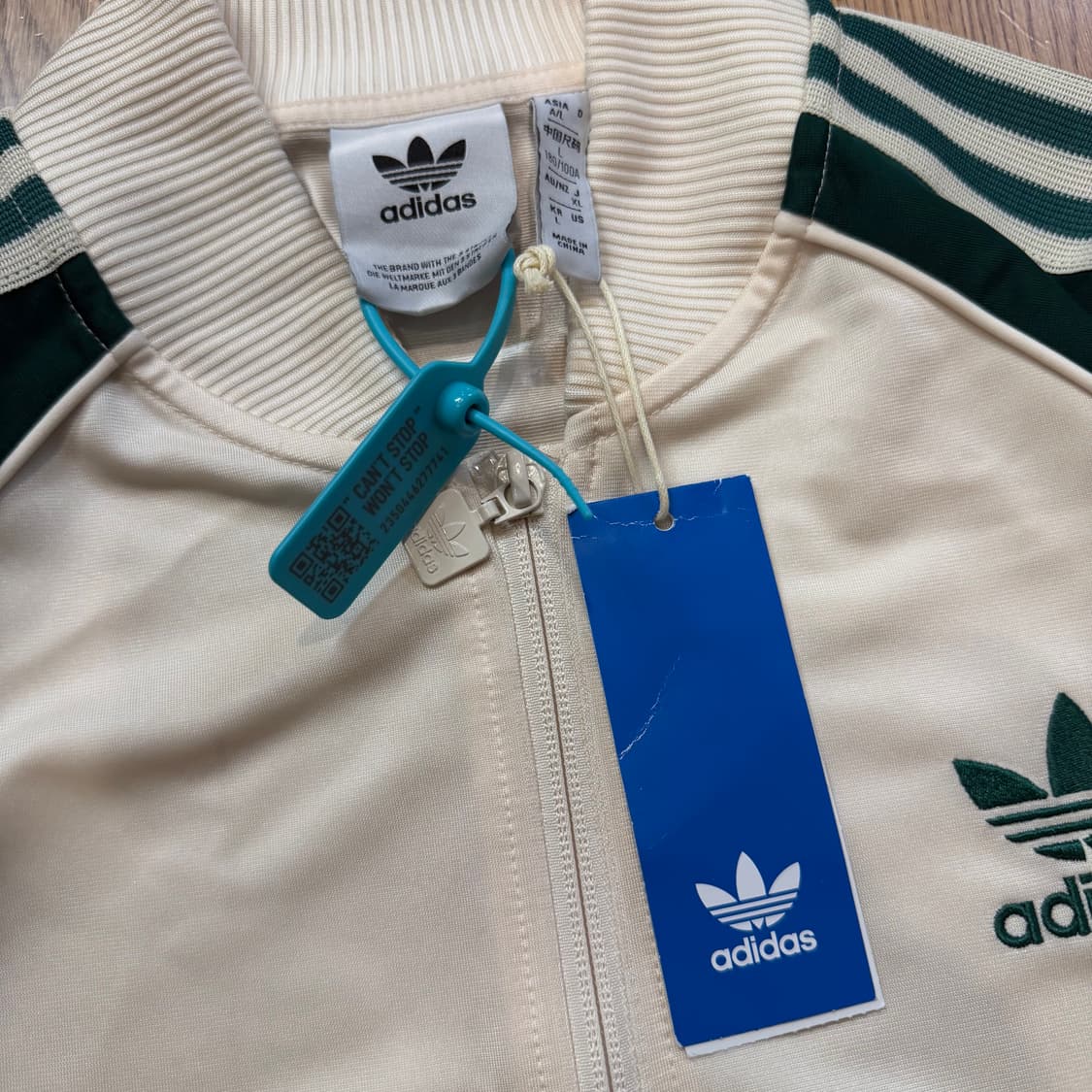 아디다스 SST 원더 화이트 그린 트랙탑 져지 상품이미지2