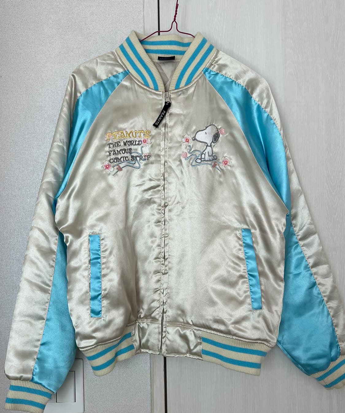 PEANUTS SNOOPY 벚꽃 자수 스카쟌 • 일본 빈티지 Y2K 점퍼 상품이미지2