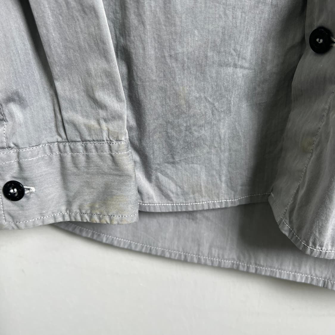 스톤아일랜드 그레이 코튼 나일론 오버 셔츠 S 상품이미지9