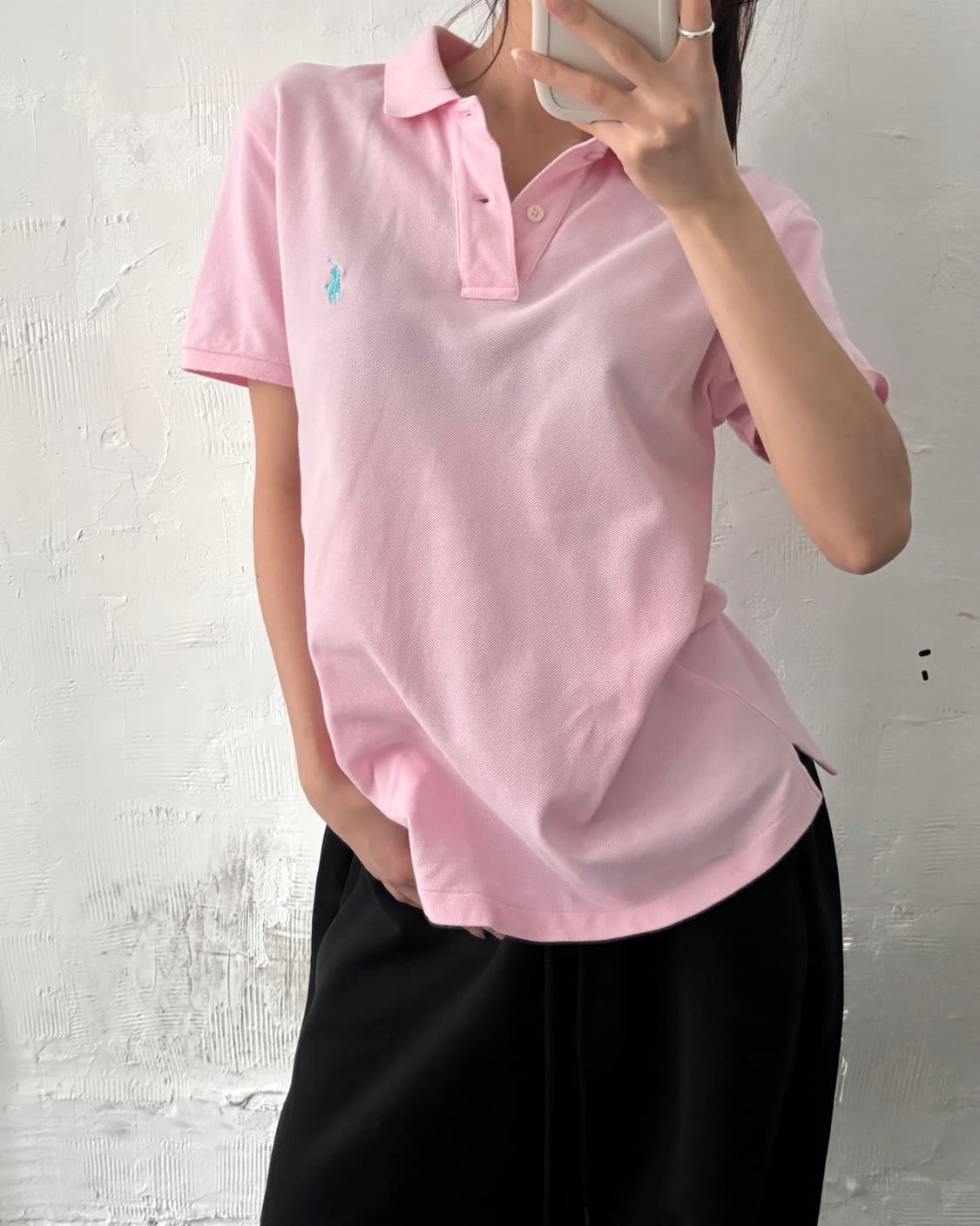 Polo 랄프로렌 우먼 베이비핑크컬러 PK 카라티셔츠 상품이미지2