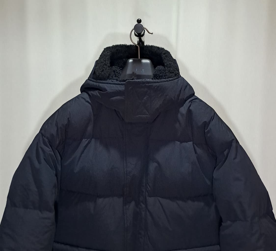 (택포) 커스텀멜로우 무스탕후드 배색 구스다운 B55 상품이미지3