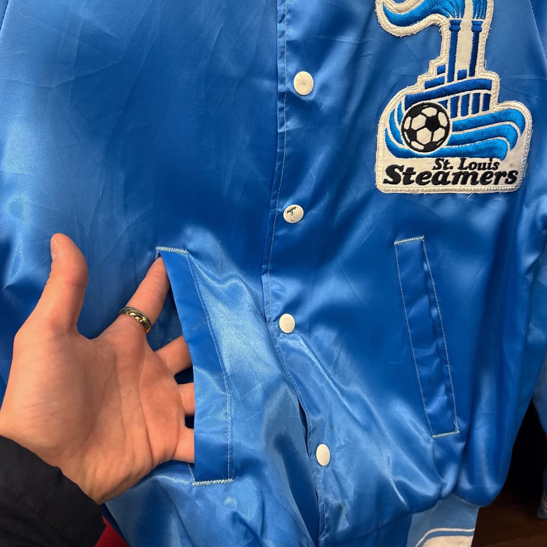 80s MISL 세인트루이스 스티머스 OG머천다이즈 바시티 자켓 N780 상품이미지6