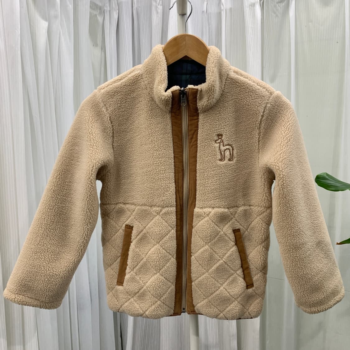 헤지스 키즈 리버시블 체크 플리스 점퍼 1717 상품이미지1