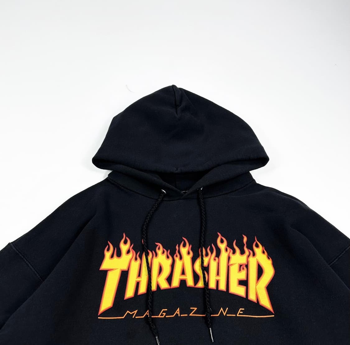 트레셔 플레임 불꽃로고 블랙 후드티 (M) 상품이미지1