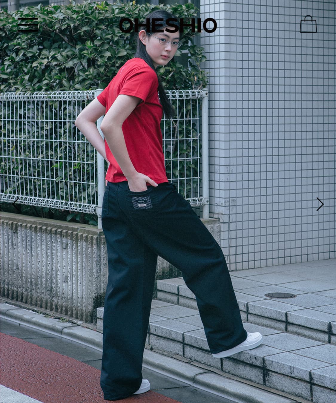 오헤시오 wide star cotton pants (black) 상품이미지1