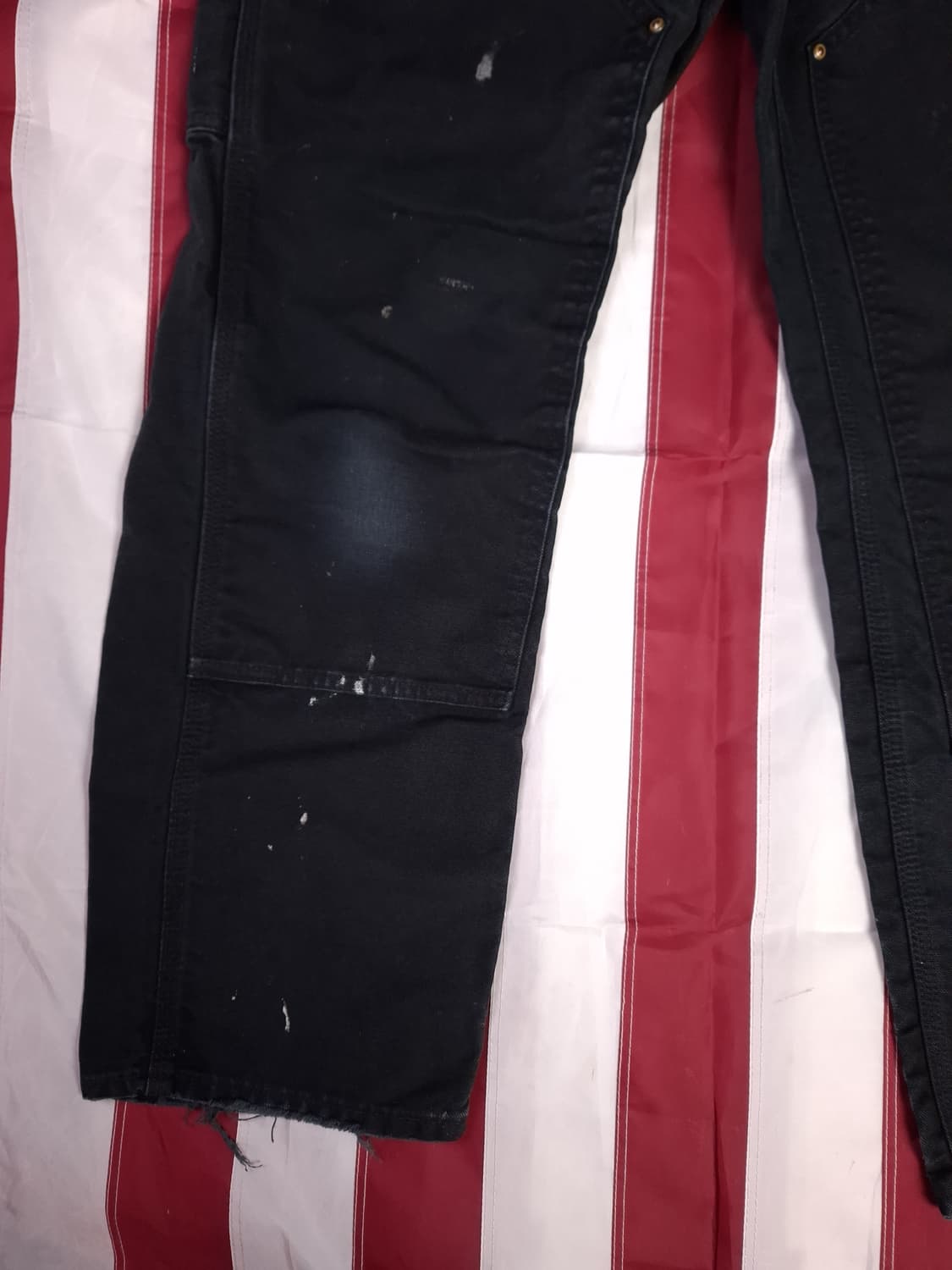 오리지날 미국제조 칼하트 블랙 더블니 워크팬츠 상품이미지9