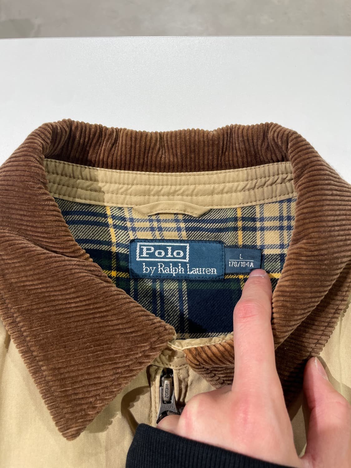 폴로 랄프로렌 베이지 브라운포니 코듀로이 카라 집업 자켓 상품이미지7