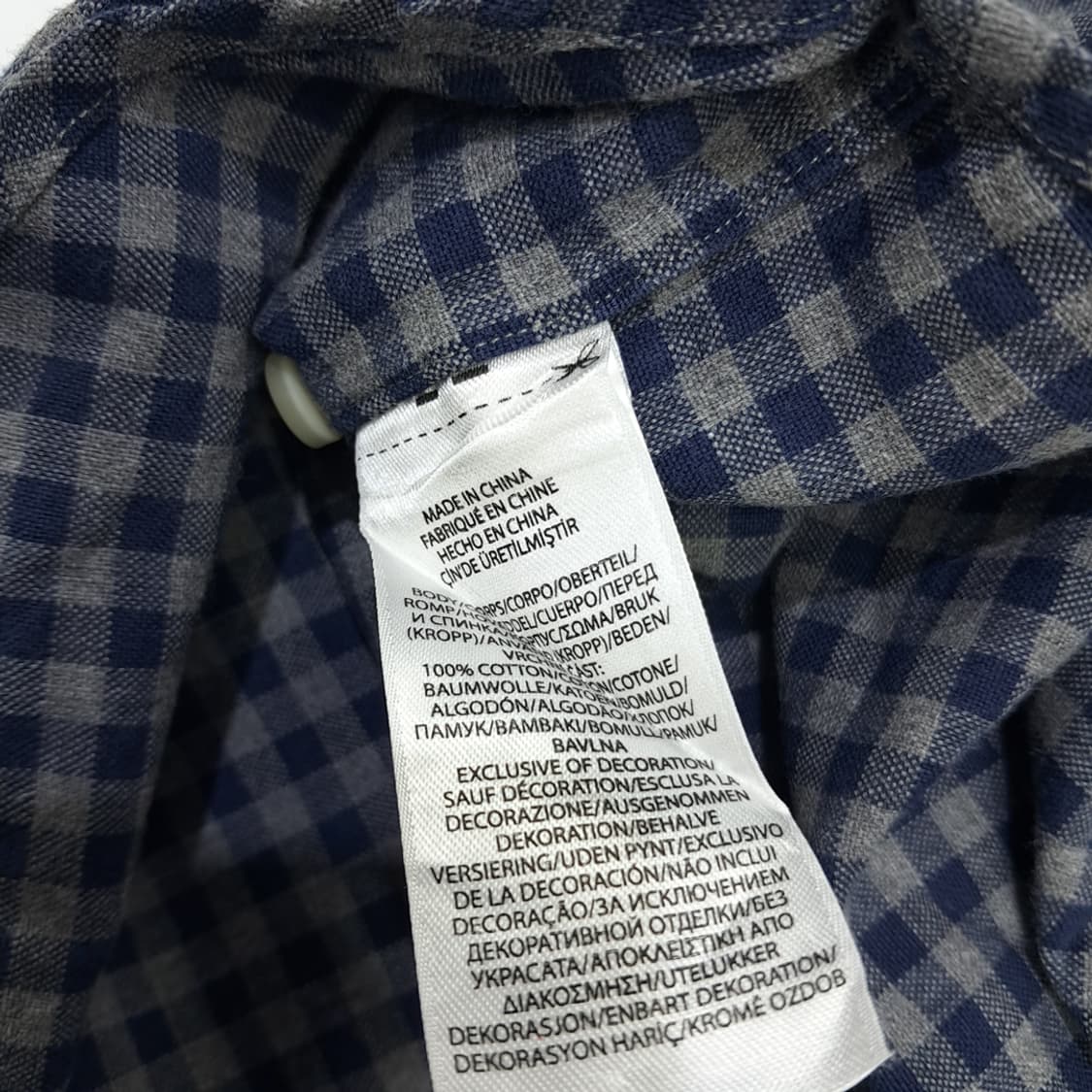 CN445 XLT 폴로 랄프로렌 로얄네이비 그레이 QR 깅엄체크 긴팔셔츠 상품이미지9