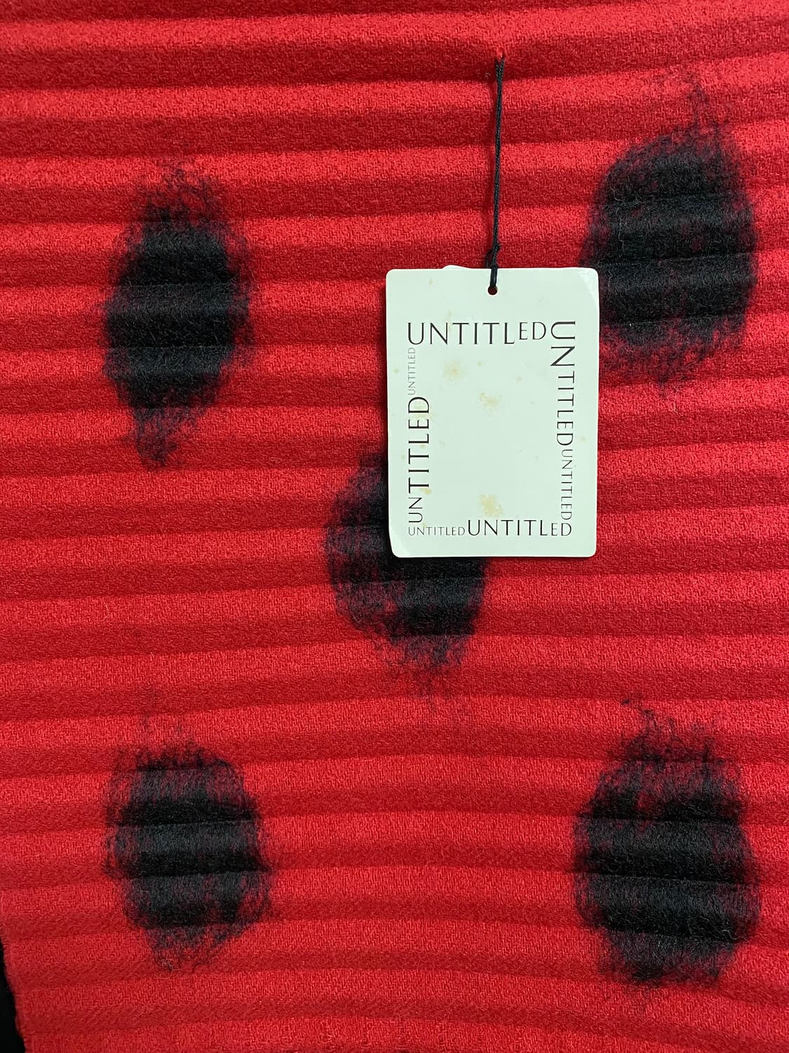 레드 아코디언 도트 울 머플러🐞(새제품) 상품이미지3