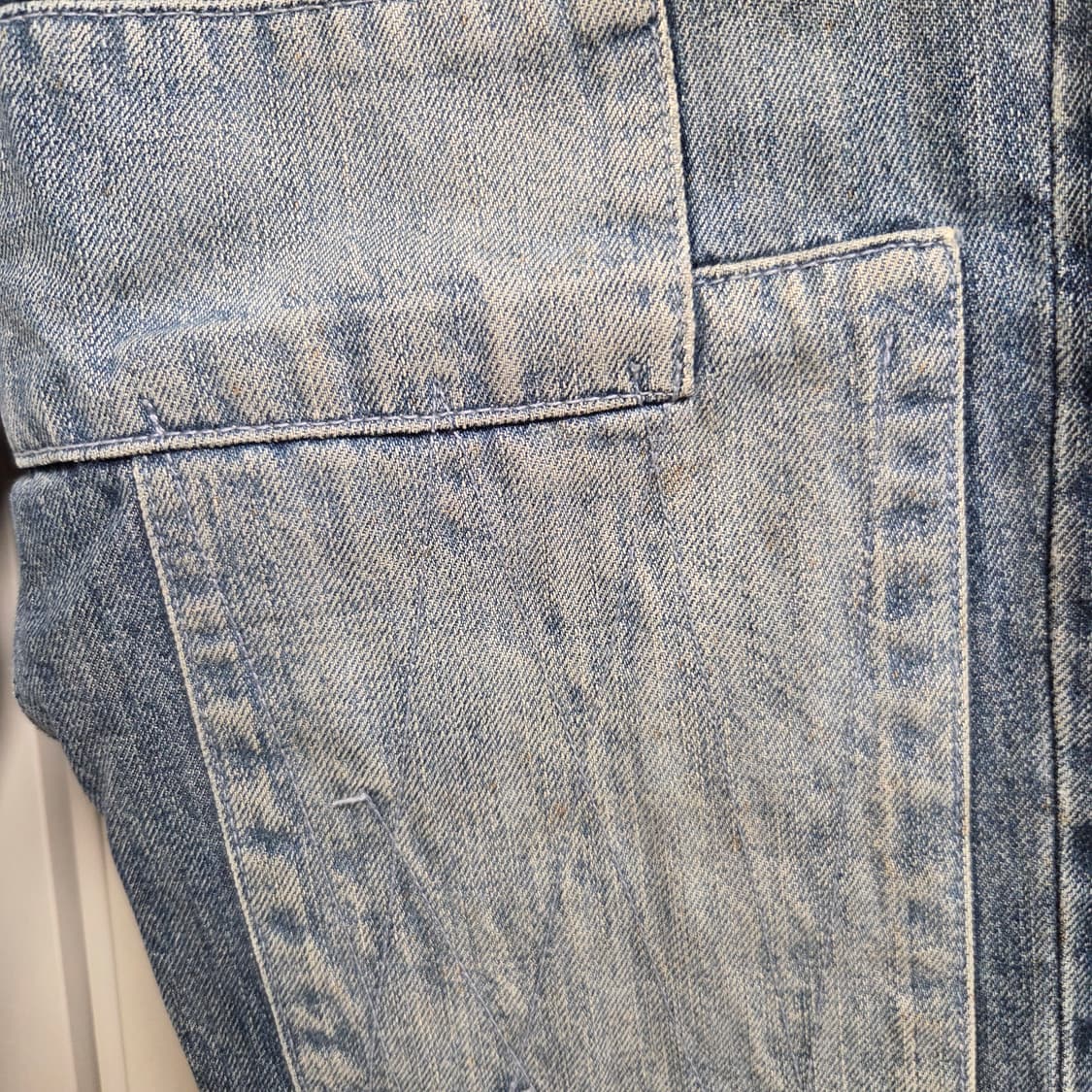 Heather 재팬 패치워크 스트레이트 데님팬츠 28-29 상품이미지4