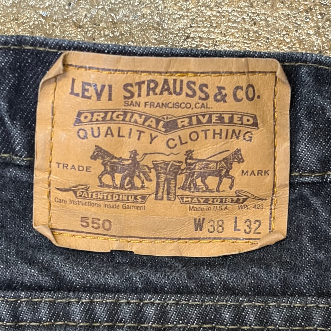 90s Made in USA 빈티지 리바이스 550 블랙진 청바지 상품이미지7