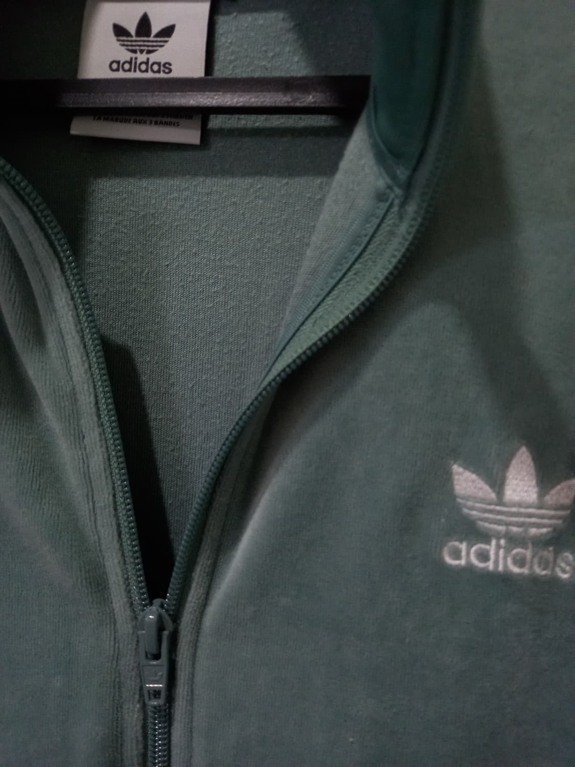 아디다스 벨벳 민트 스카이블루 트랙탑 저지 져지집업 100/L 상품이미지2