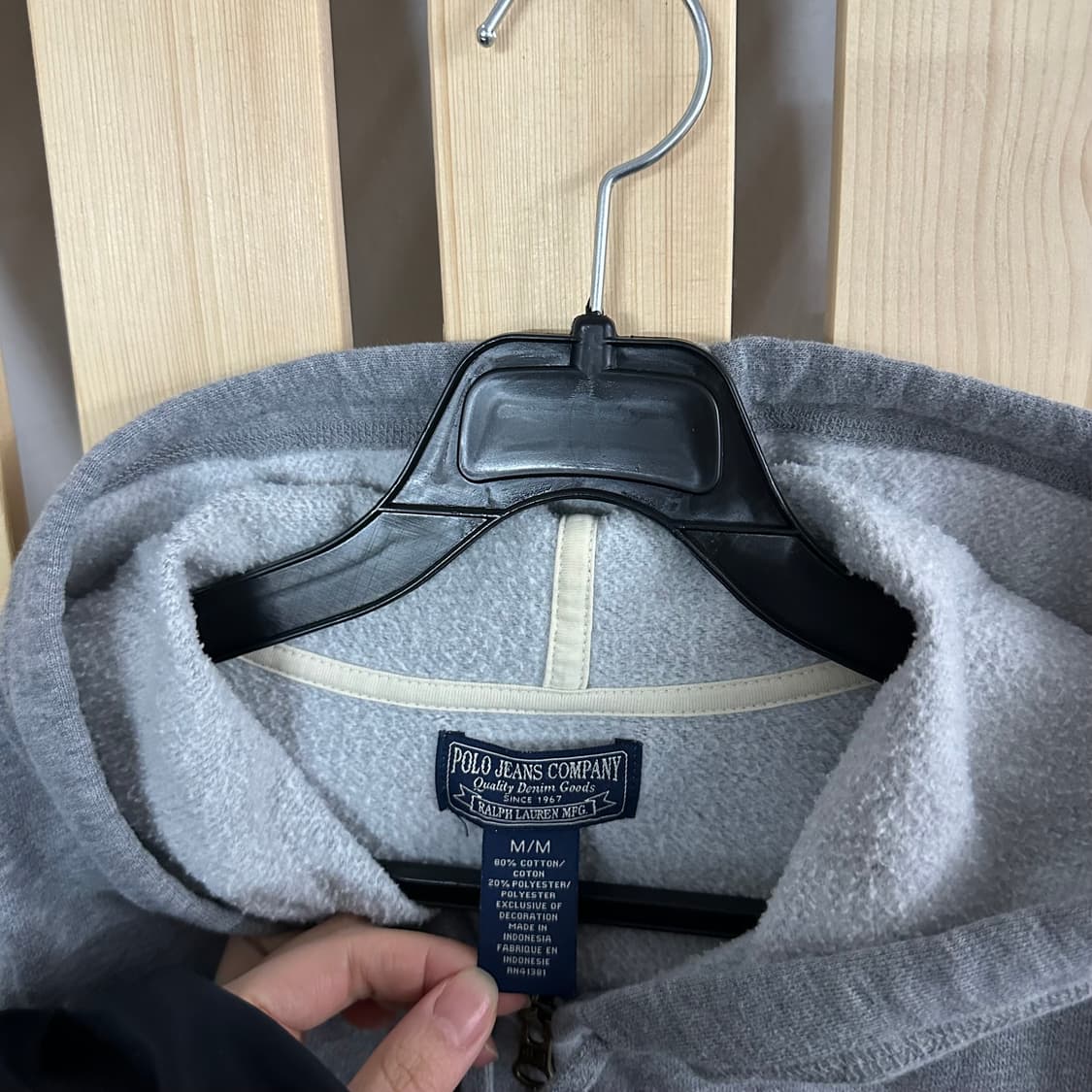 (M) 폴로 그레이 후드집업 상품이미지6
