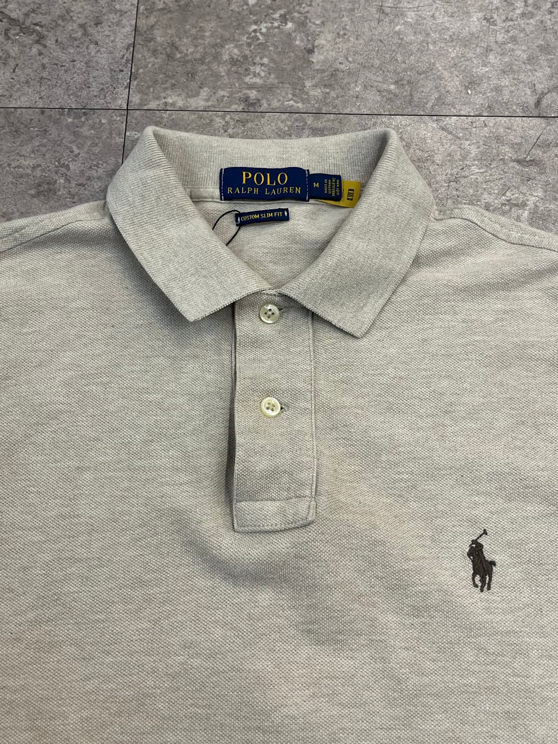 폴로 랄프로렌 커스텀 슬림핏 반팔 카라티 베이지 M #csz3967 상품이미지5