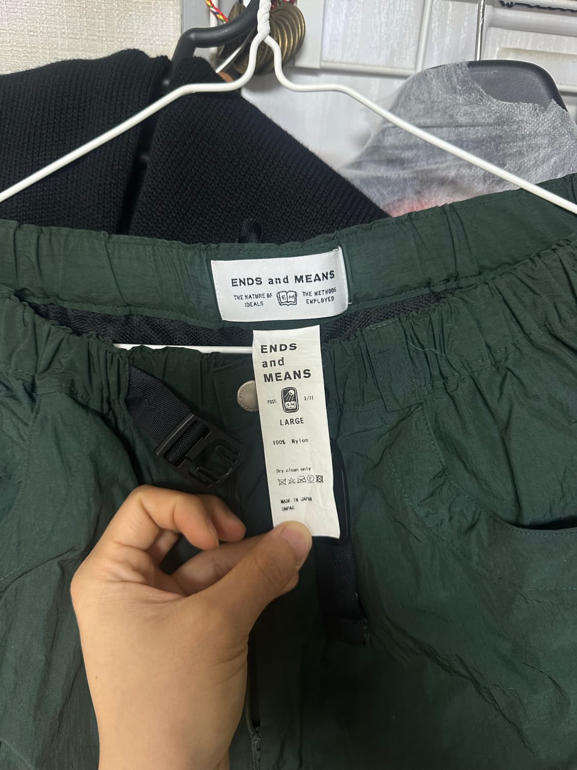 Ends and means 유틸리티 쇼츠 그린 L사이즈 상품이미지5
