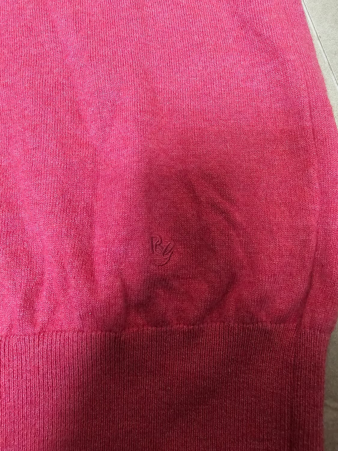 로가디스 그린 핑크 V넥 니트 상품이미지4