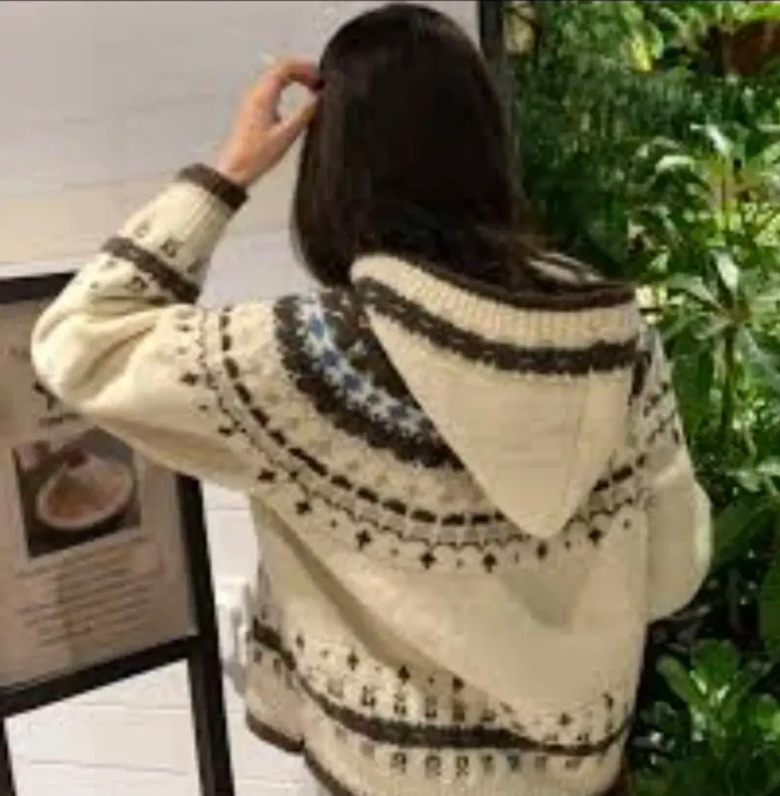 새것상태 에이블리 지그재그 고급 노르딕니트 가디건 상품이미지3