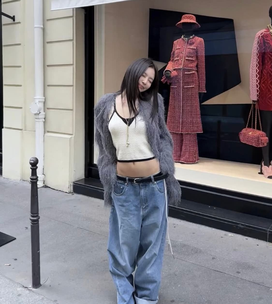 제니 착용 이알에이 WIDE FIT DENIM PANTS 상품이미지1