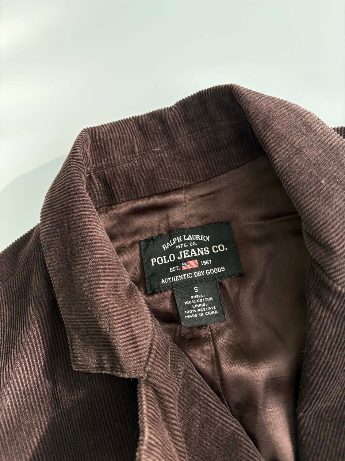 [S] 폴로 진스 랄프로렌 코듀로이 가죽 벨트 3B 블레이져 자켓 상품이미지5