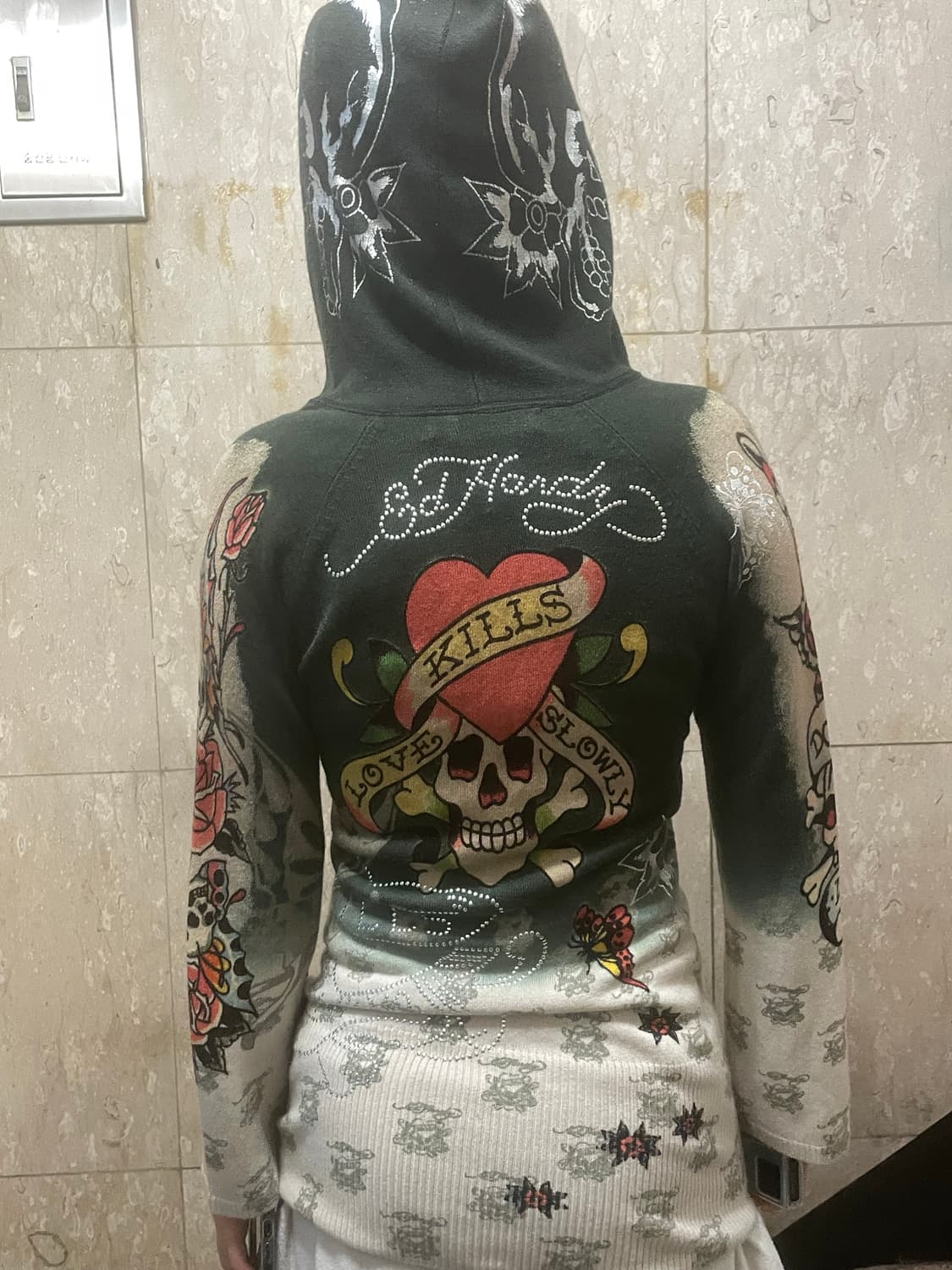 크리스챤 오디져 에드하디 니트 미니원피스 후드 파커 상품이미지1