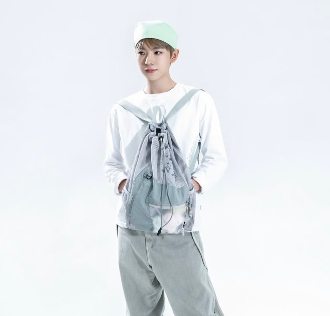 [os] 산산기어xNCT 위시 메쉬 백 라이트 그레이 상품이미지1