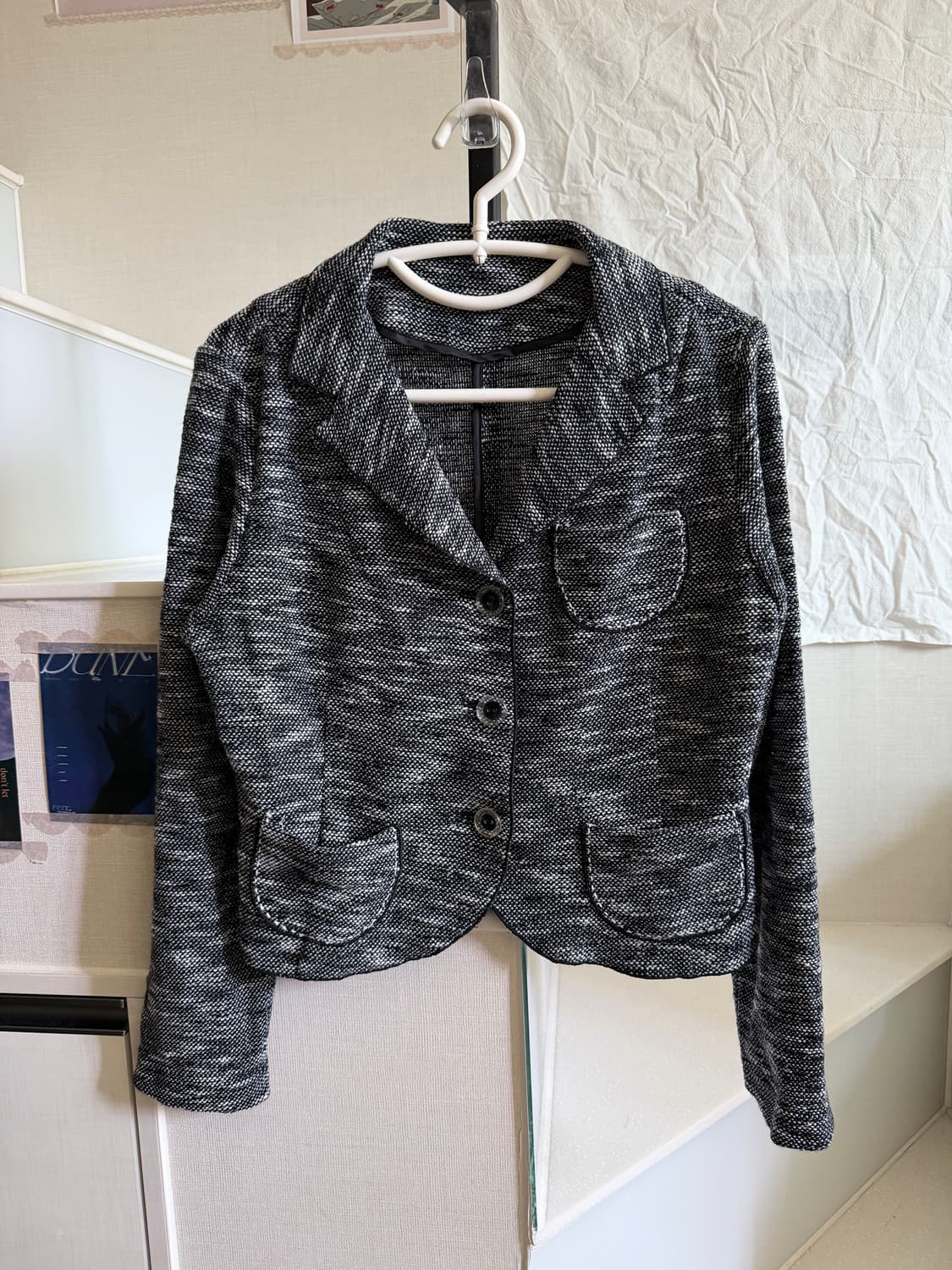 포켓 디테일 면 자켓 상품이미지1