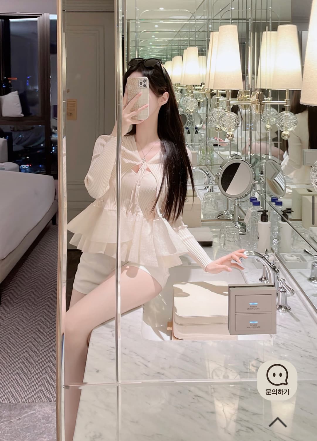 급처) 미엘르 페를린 오간자 메쉬 가디건 세트 상품이미지4