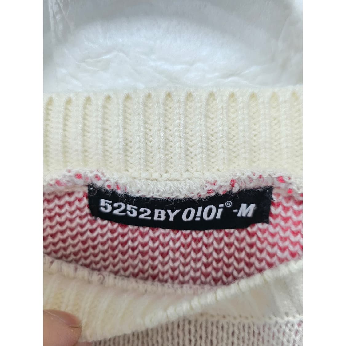 택포_ 21s 5252 바이 오아이오아이 로고 니트 L 상품이미지2