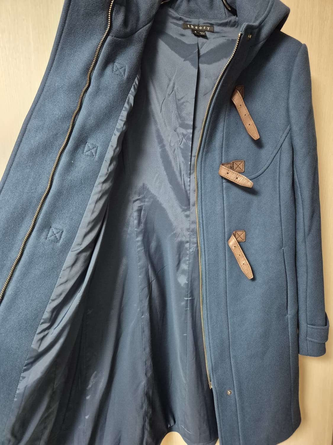 Theory 띠어리 캐시미어  더플 코트 스몰  가죽버클 상품이미지7