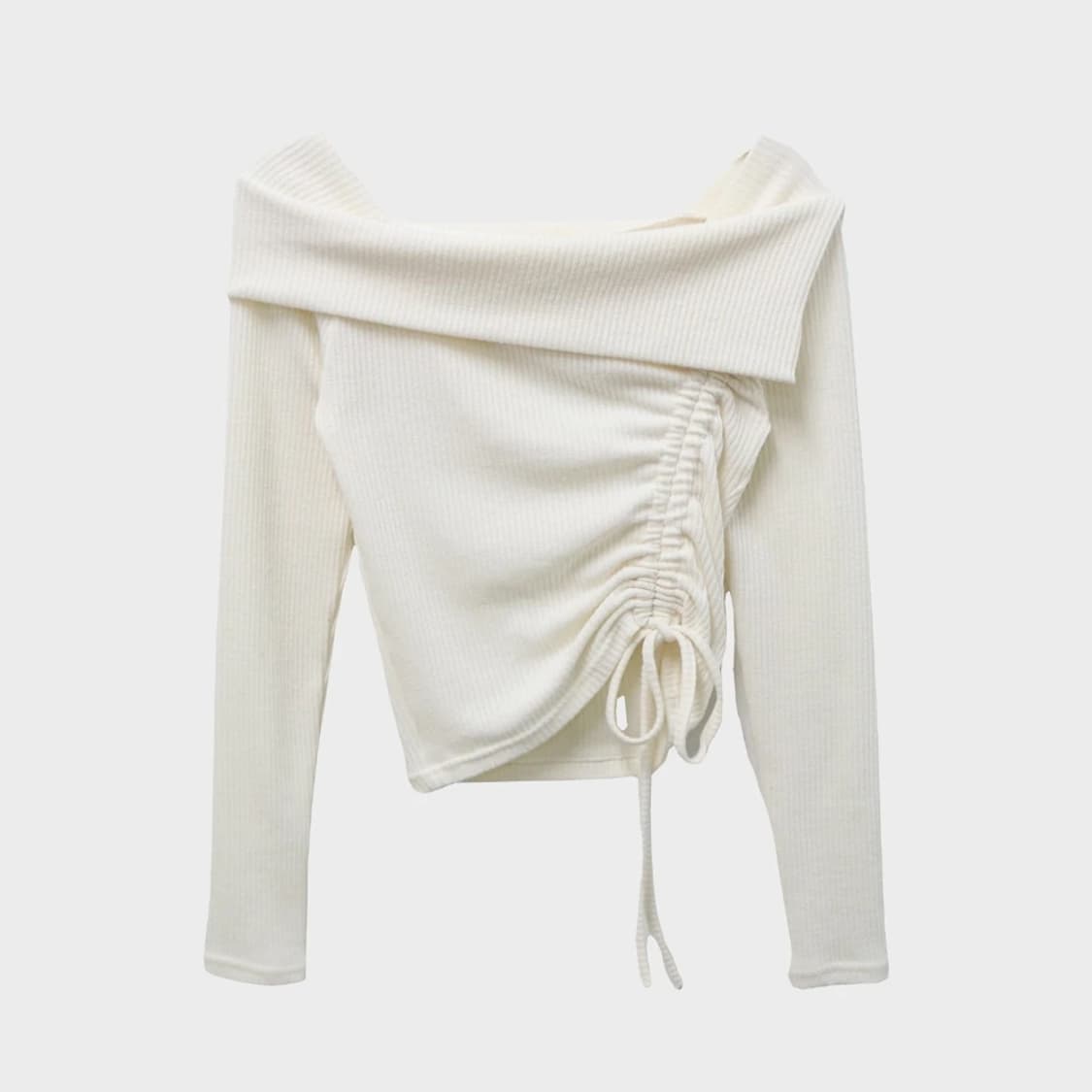 DARPHIN 오프숄더 사이드 셔링 니트 63598 상품이미지1