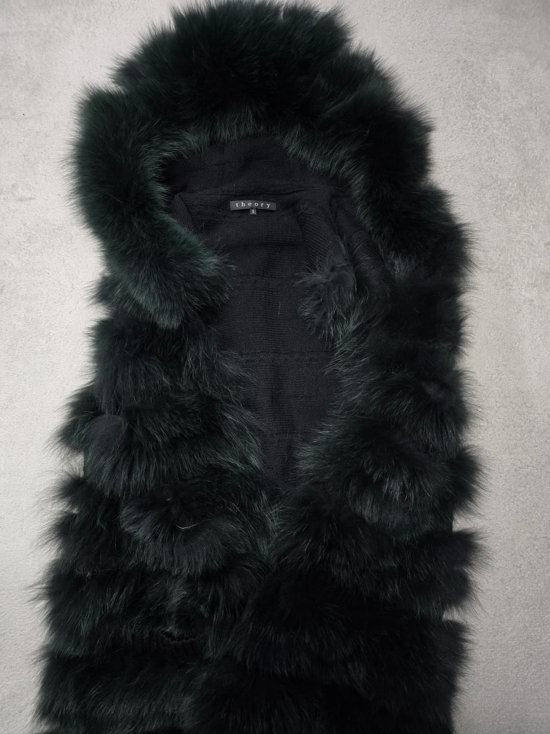 Theory 띠어리 폭스 그린 울 후드 베스트 S 상품이미지2