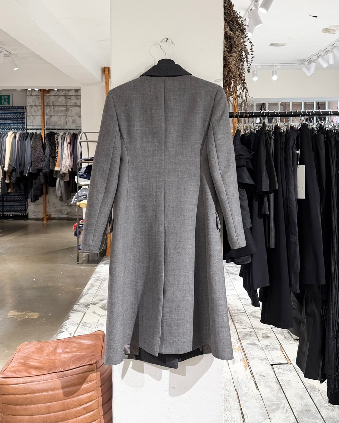 프라다 그레이 더블 브레스트 울 코트 상품이미지7