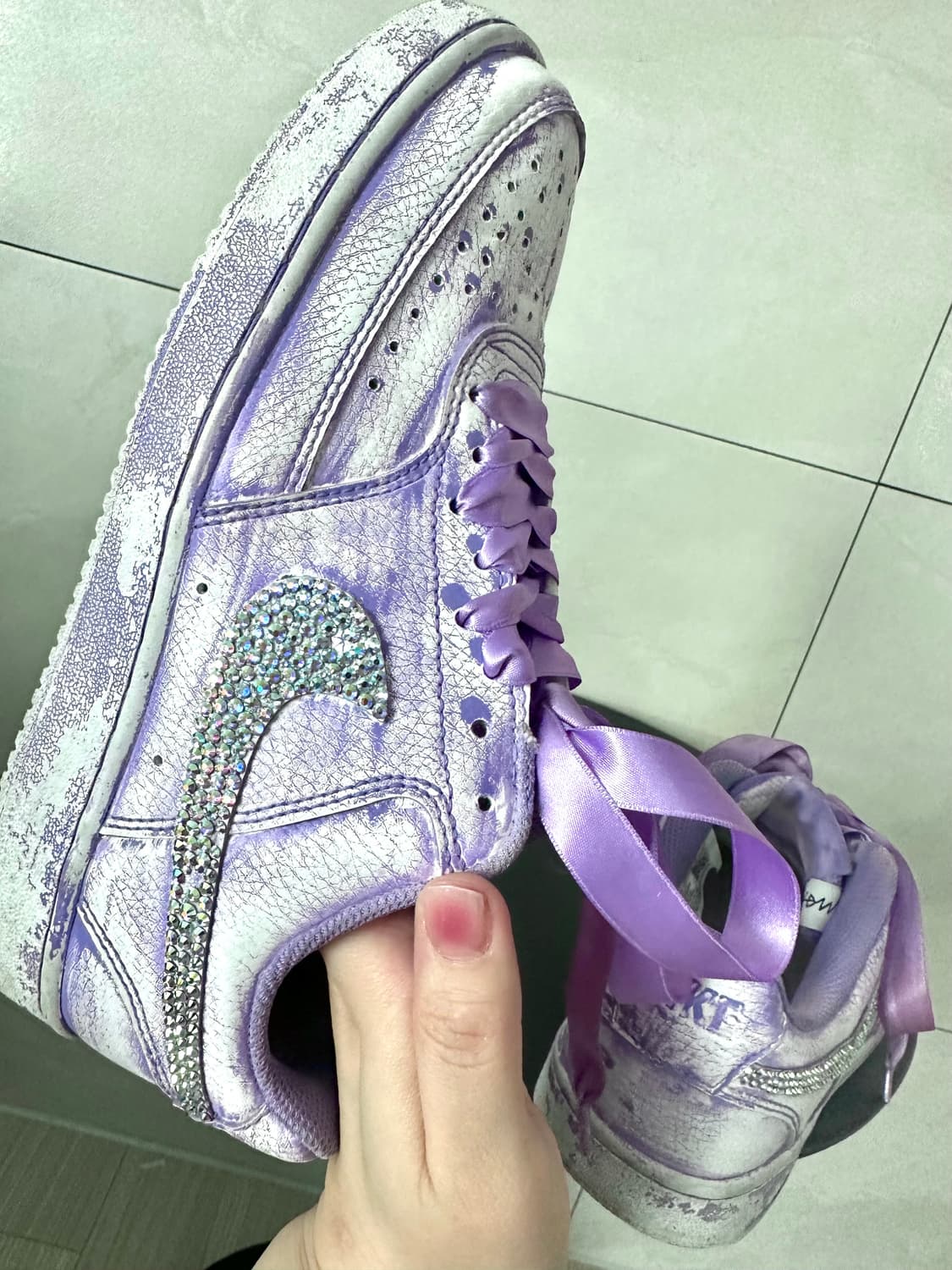 나이키  코트비전 에어포스 커스텀 us6.5 상품이미지6