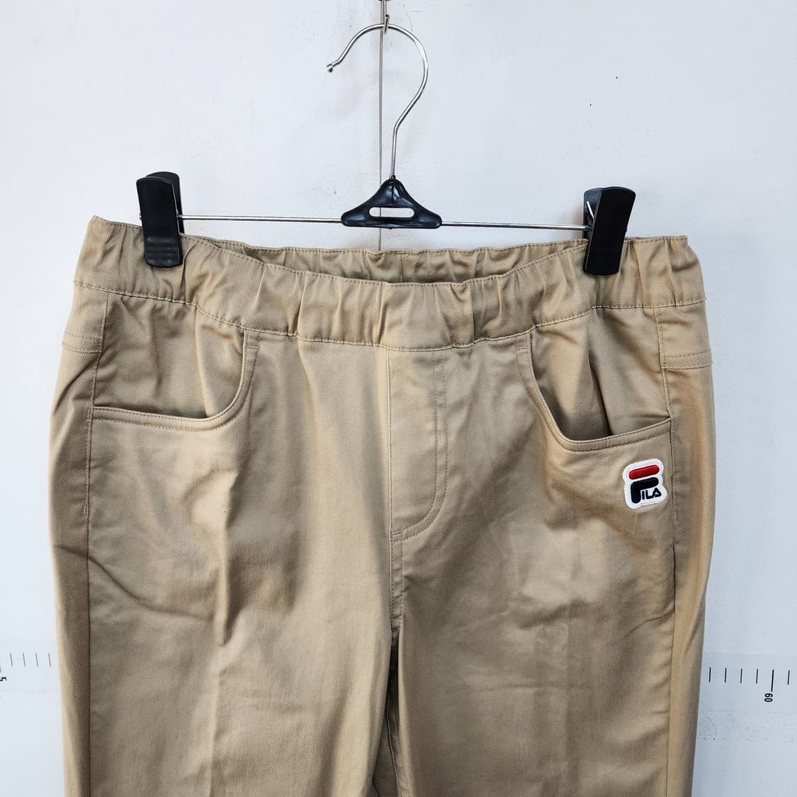  휠라 아동 베이지색 면바지 상품이미지2